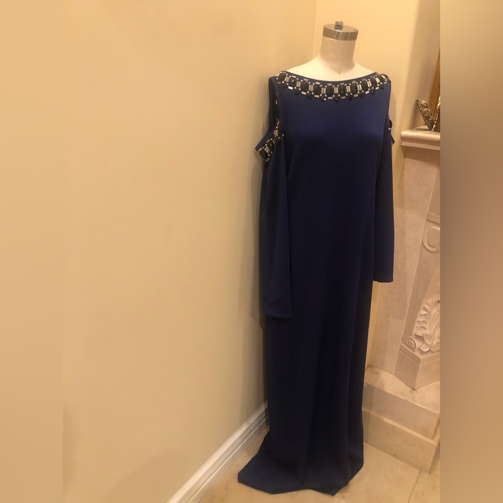 St. John navy wool gown size 16